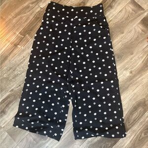 Habitat Black Polka Dot Wide-Leg capri
